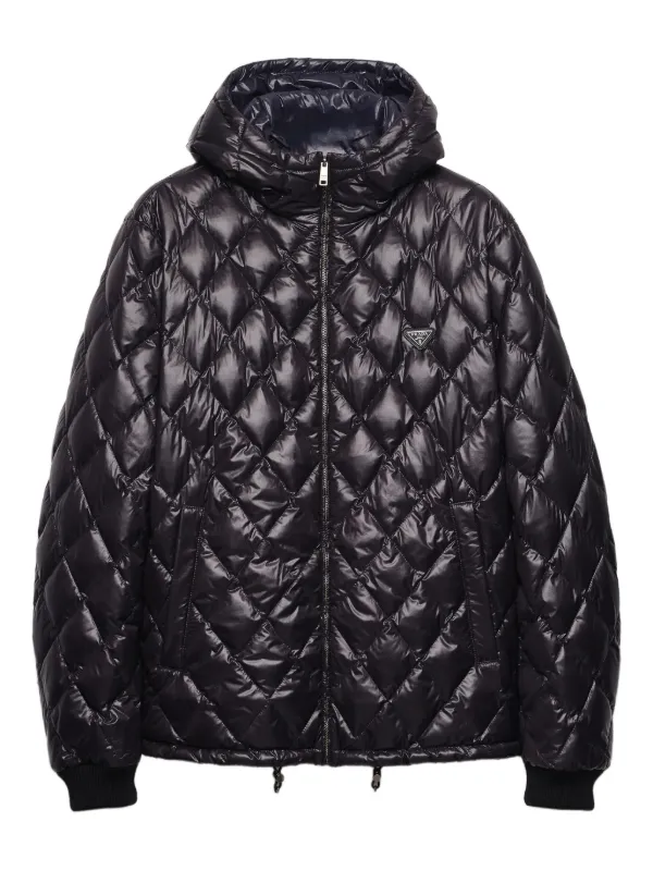 Prada キルティング フーデッドジャケット | ブラック | FARFETCH JP Prada キルティング フーデッドジャケット | ブラック | FARFETCH JP