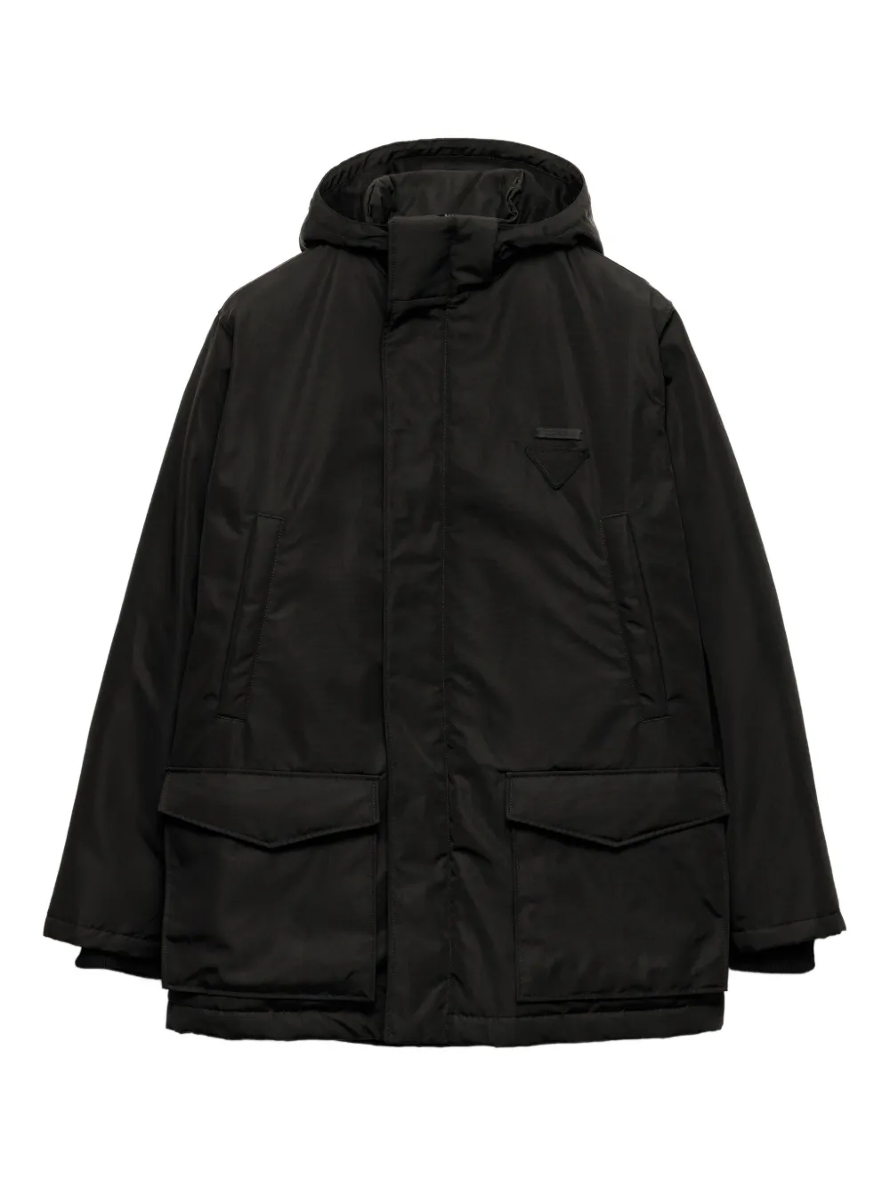Prada hooded flap-pocket jacket | Black | Image 1