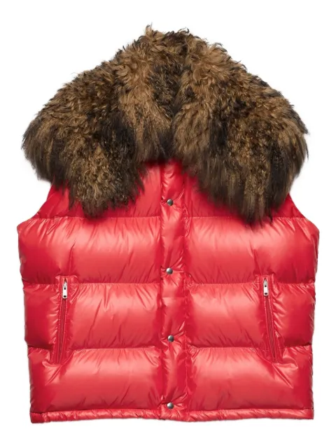 Prada textured-collar puffer gilet