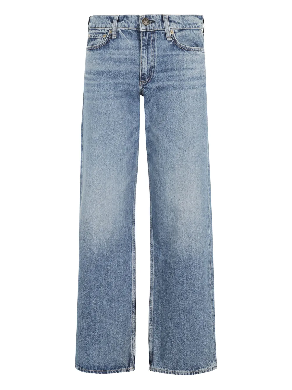 rag & bone five-pocket faded wide-leg jeans | Blue | Image 1