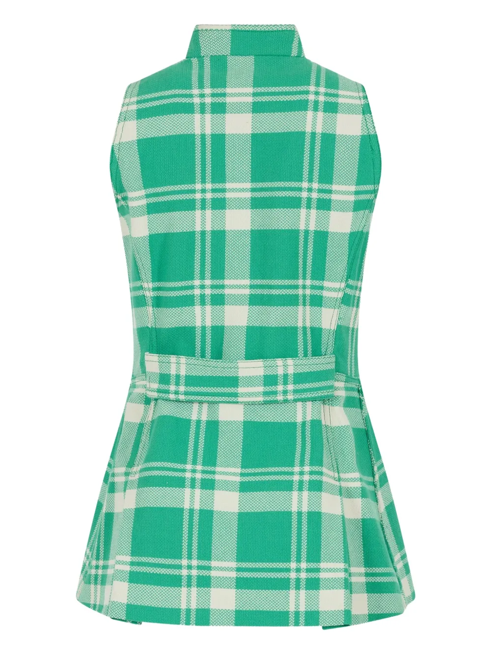 Rosie Assoulin Plaid Sleeveless Vest In Green
