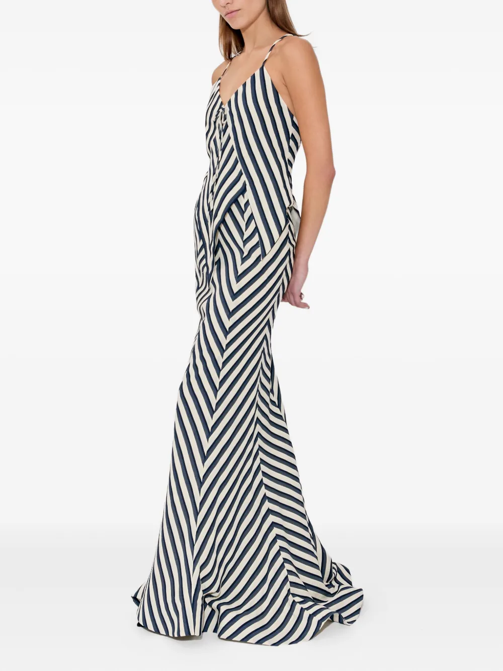 Rosie Assoulin Herringbone-patterned Fishtail Skirt In Gray