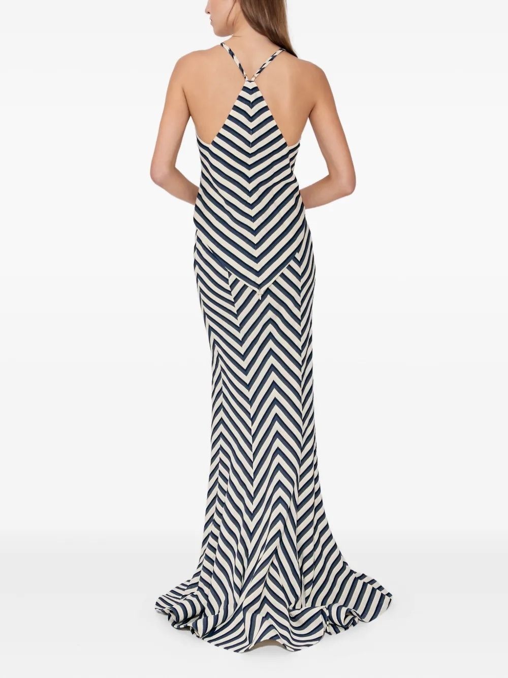 Rosie Assoulin Herringbone-patterned Fishtail Skirt In Gray