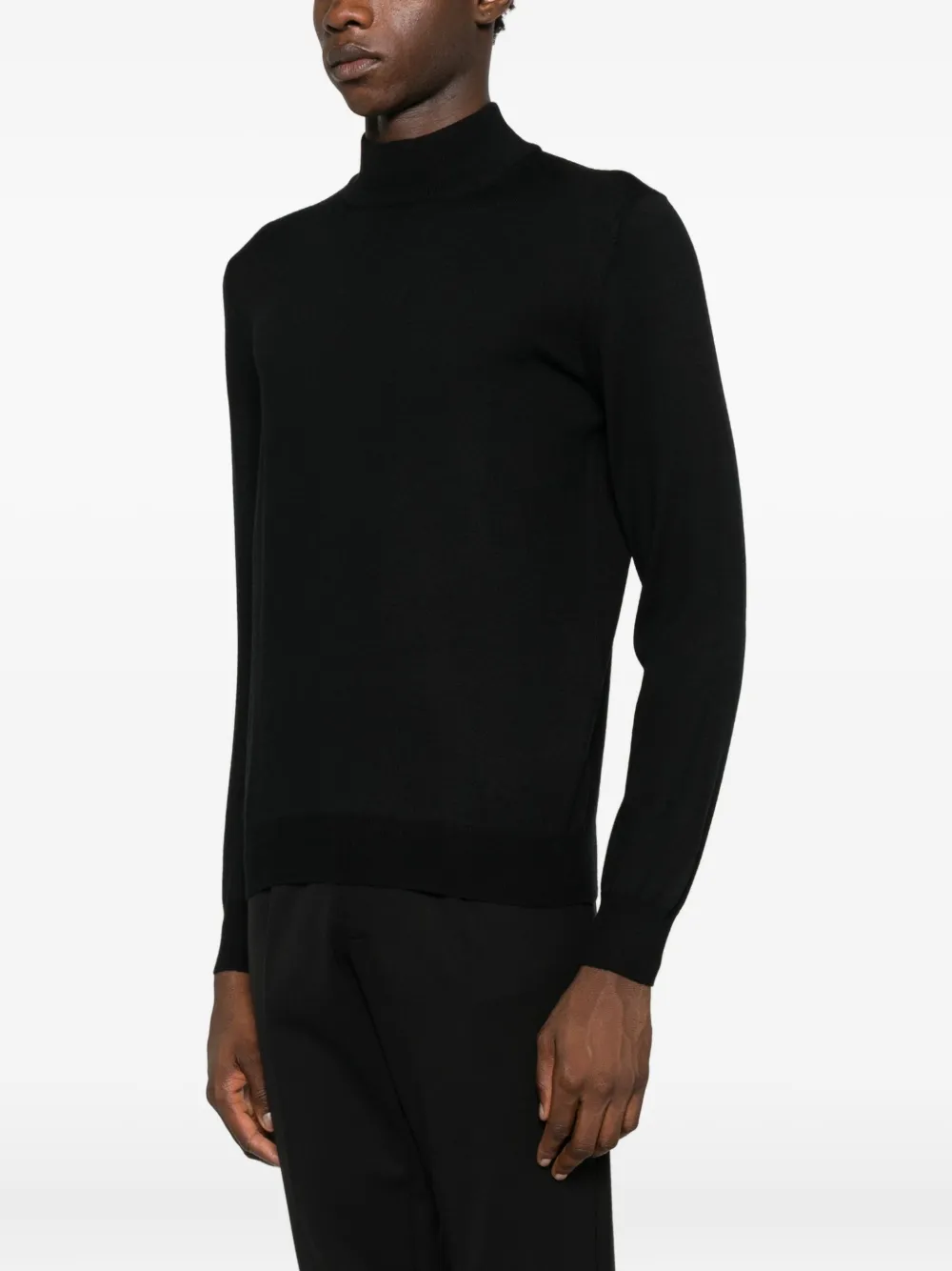 Tagliatore Trui met hoge hals Zwart