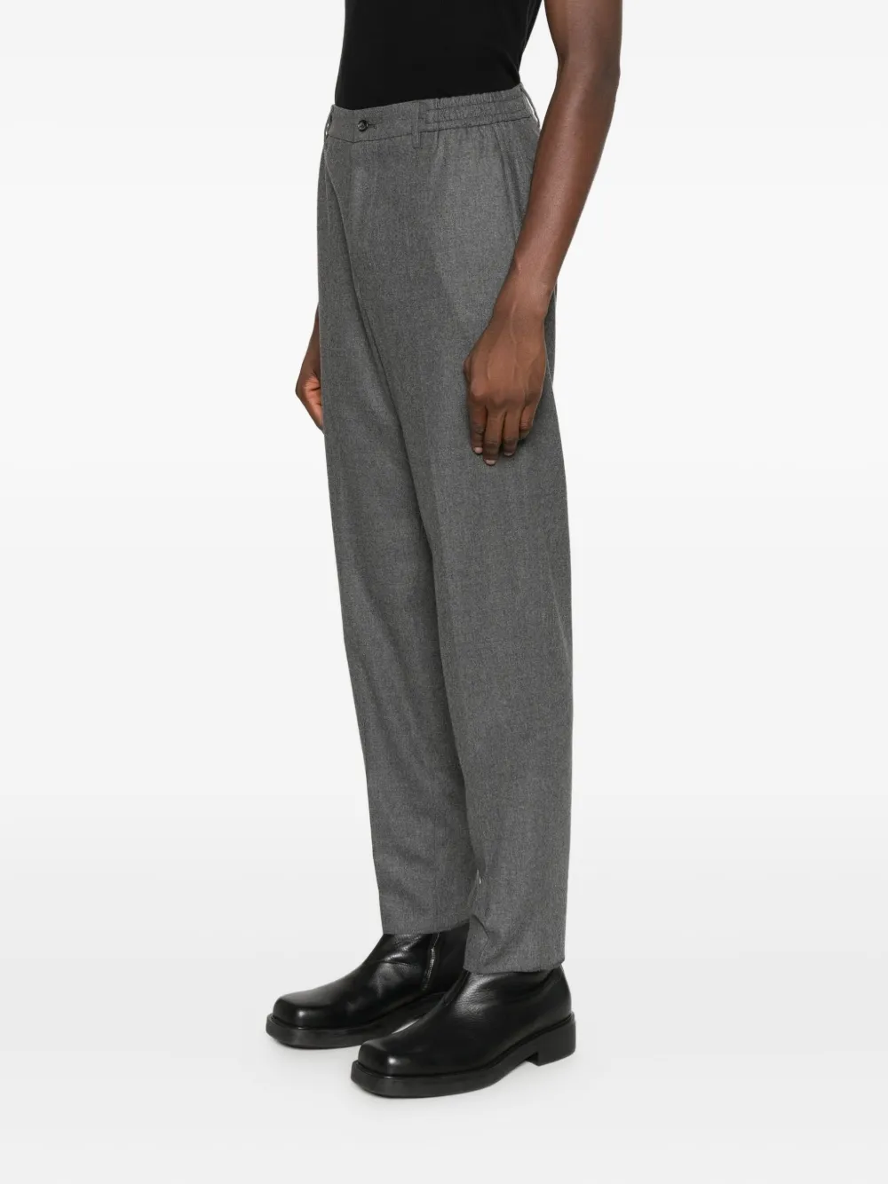Tagliatore Tapered Tailored Trousers In Gray