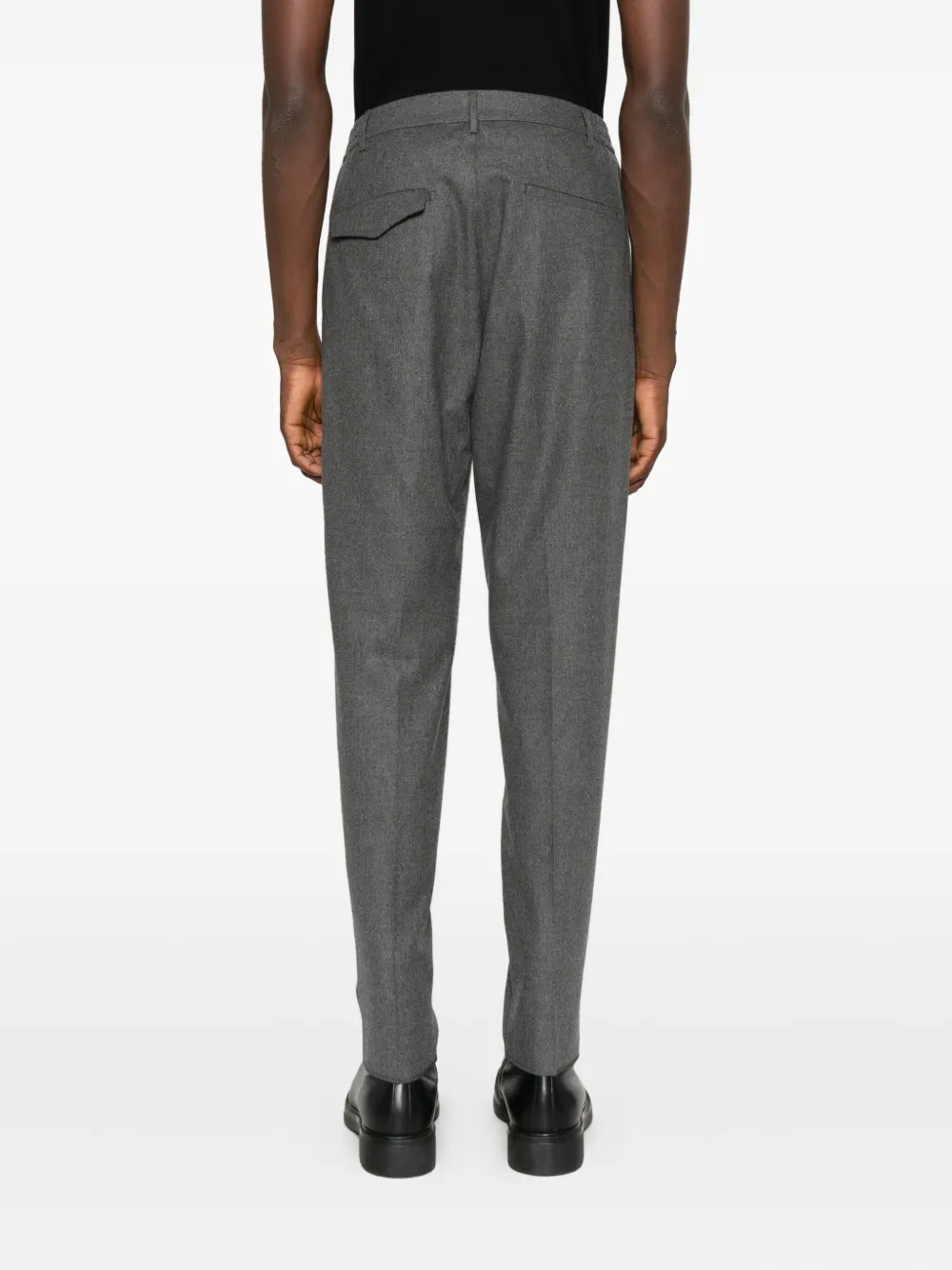 Tagliatore Tapered Tailored Trousers In Gray