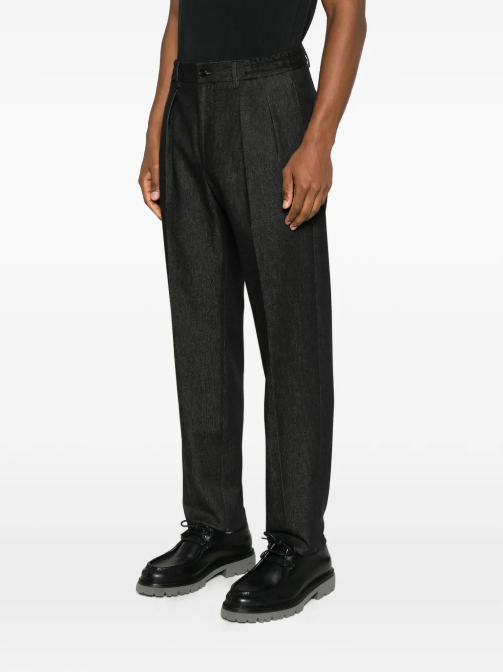 Tagliatore Geplooide jeans Zwart