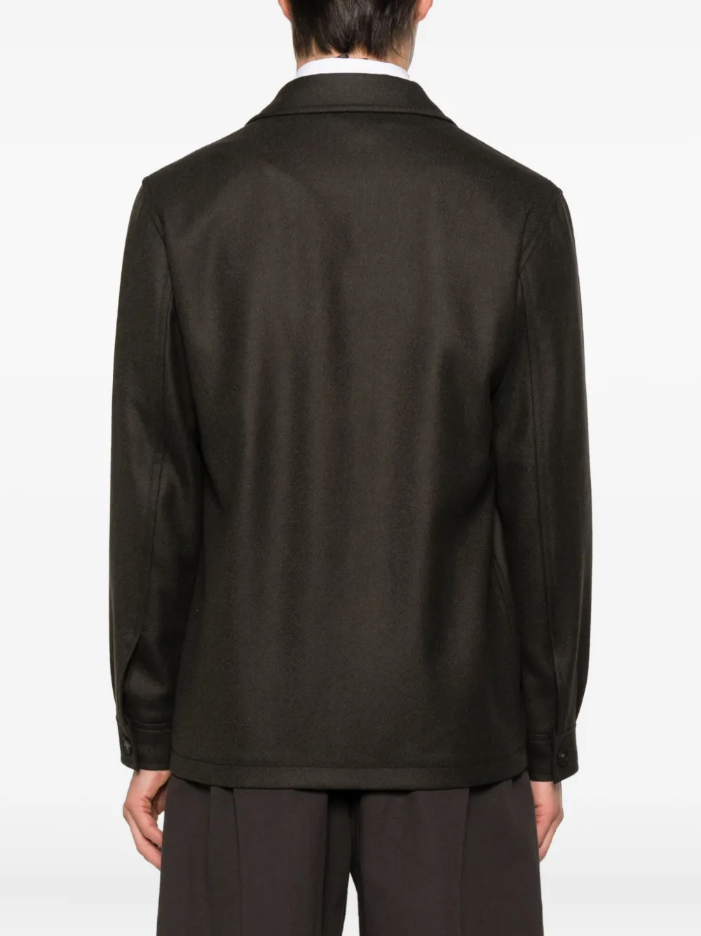 Tagliatore Wollen shirtjack Bruin