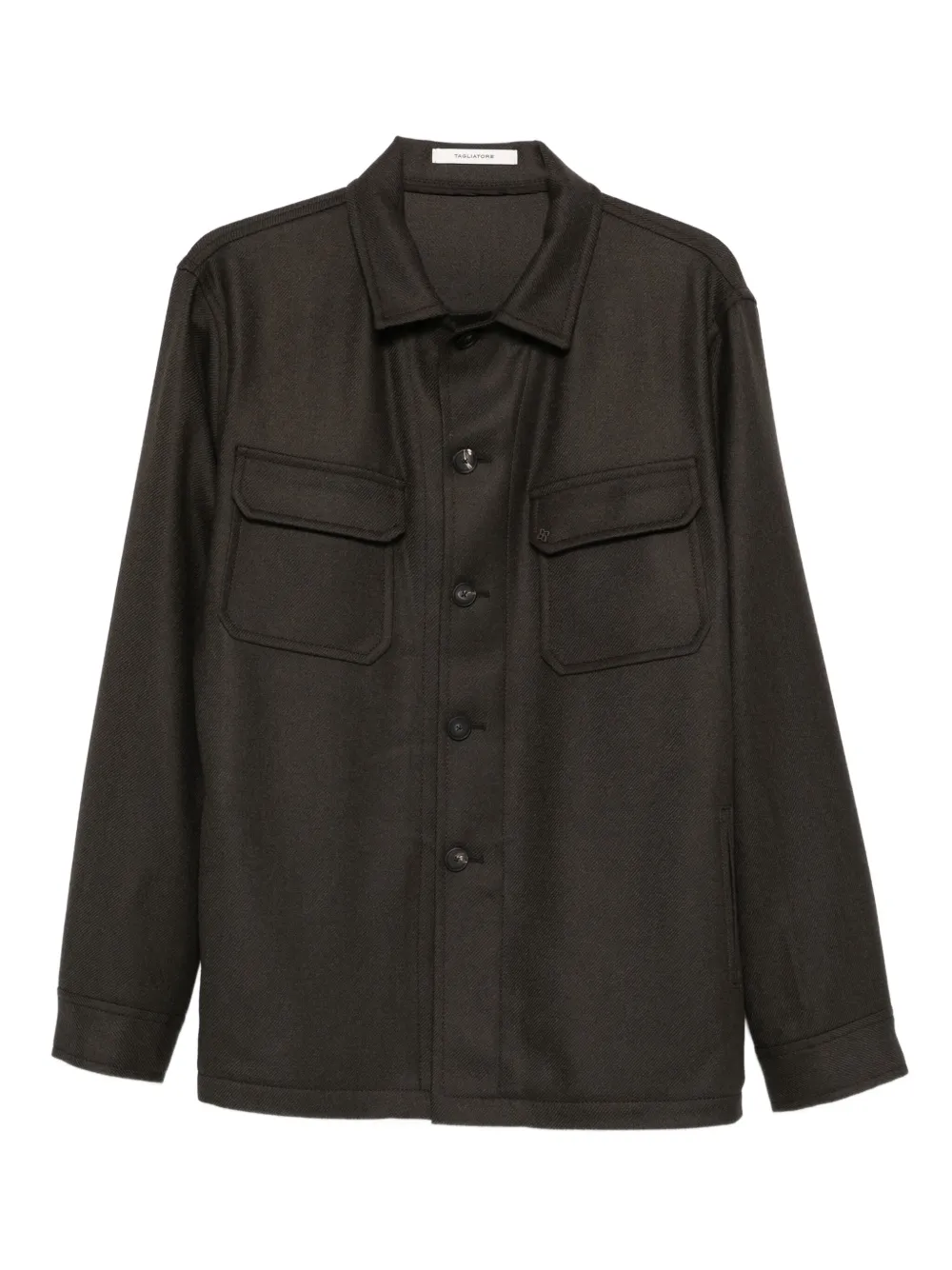 Tagliatore wool shirt jacket - Marrone