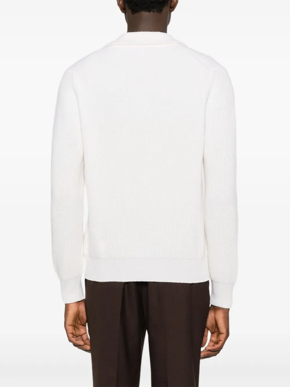 Tagliatore Trui met polokraag en lange mouwen Wit