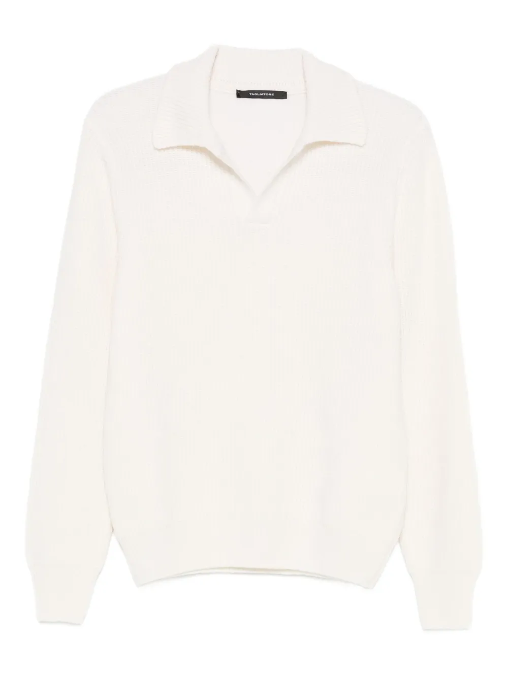 Tagliatore Trui met polokraag en lange mouwen Wit