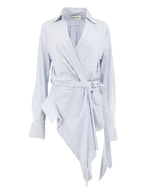 Monse draped-belted shirt 