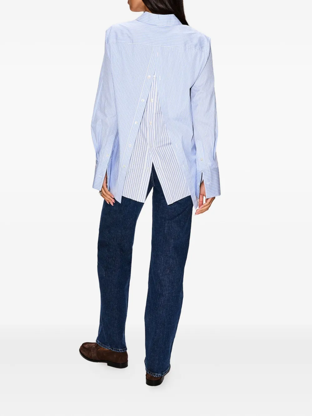 Monse Split-back Button-down Shirt In Multi