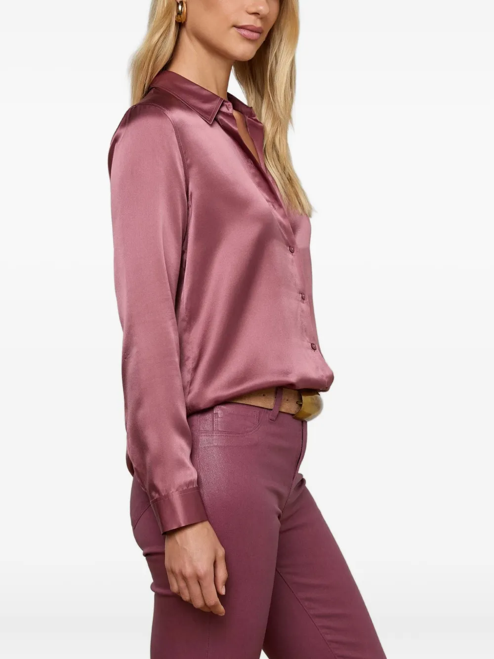 L'agence Tyler Long-sleeve Shirt In Pink