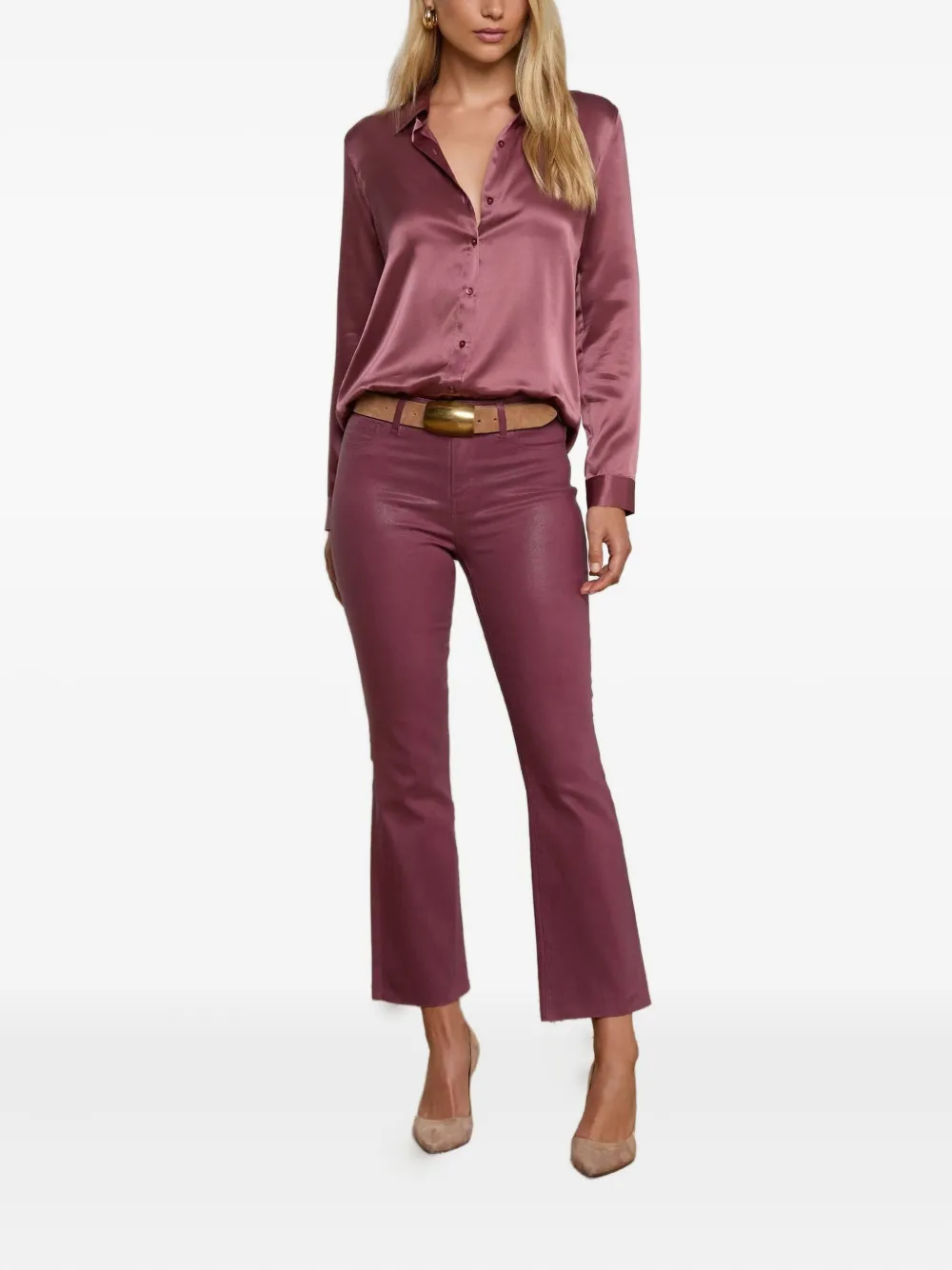 L'agence Tyler Long-sleeve Shirt In Pink