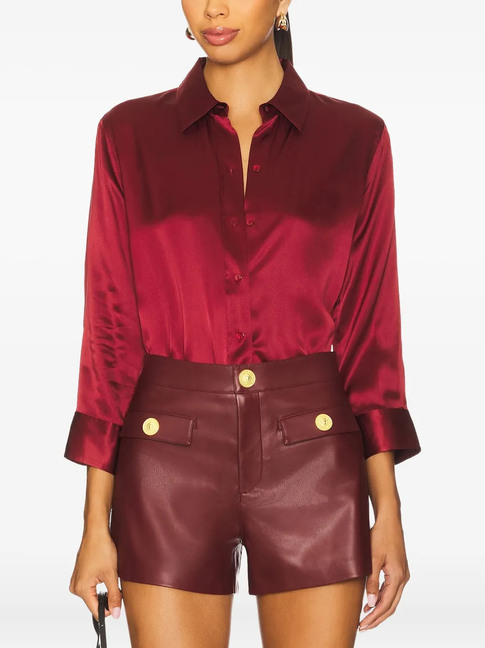 L'Agence Dani three-quarter sleeve shirt | Rot | Image 1