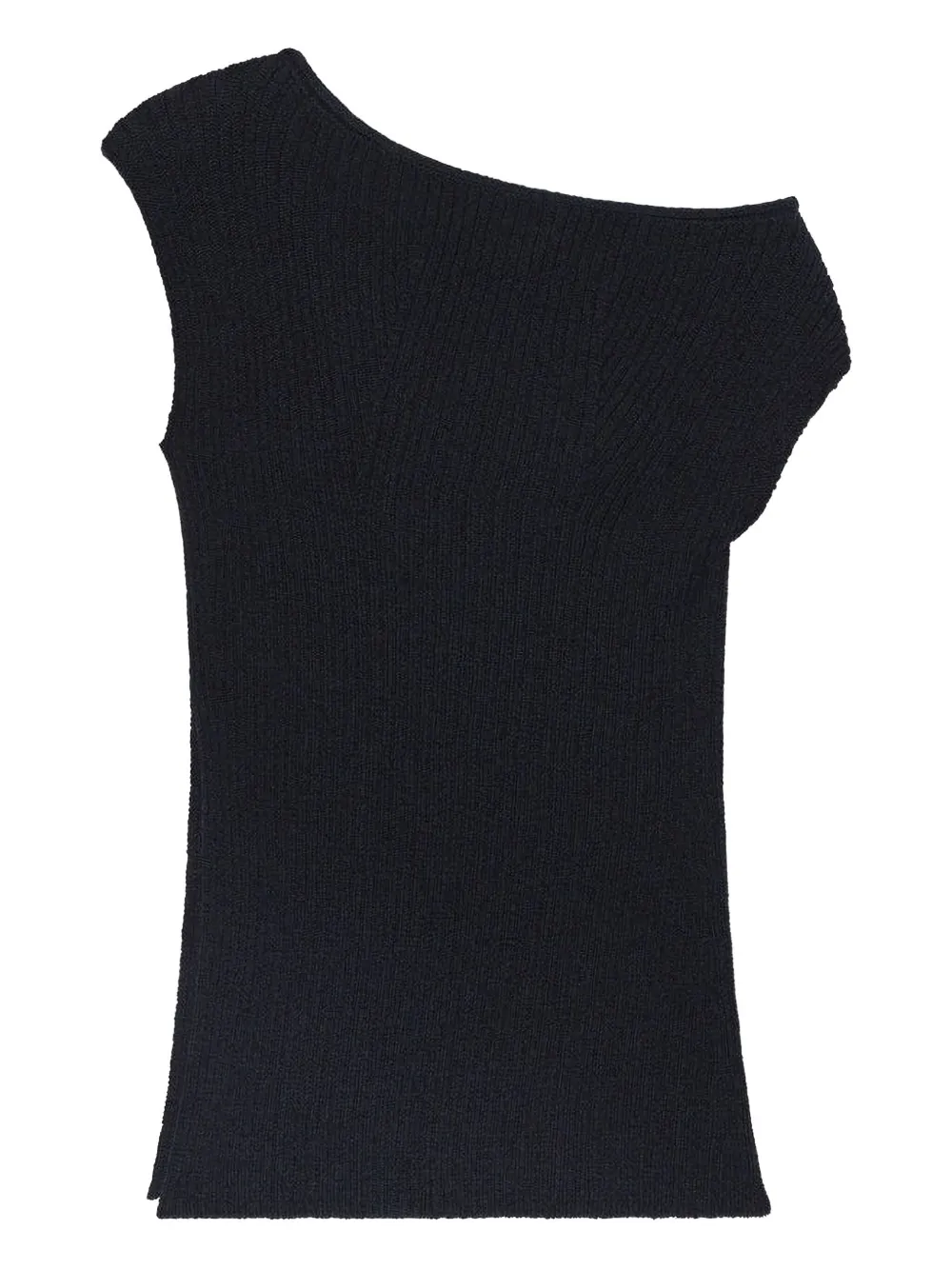 A.l.c Millie Asymmetric Ribbed Top In Blue