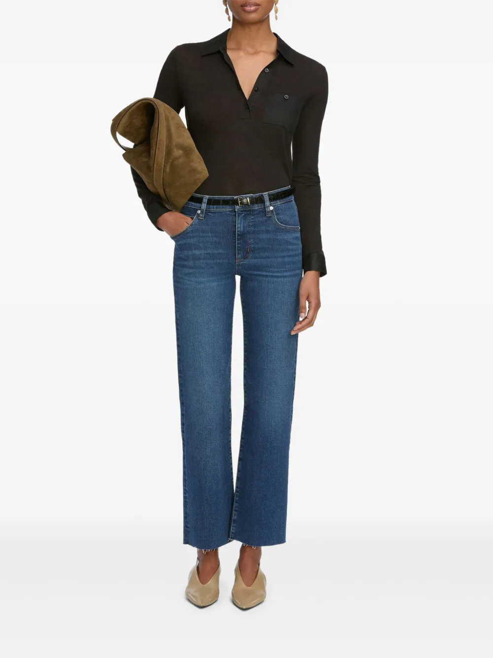 FRAME The Mellow frayed jeans | Straight-Leg Jeans | Image 2