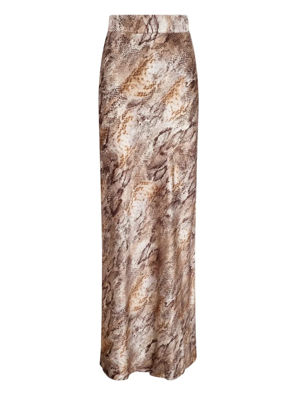 L'agence Ryker Waistband-bias Maxi Skirt In Brown