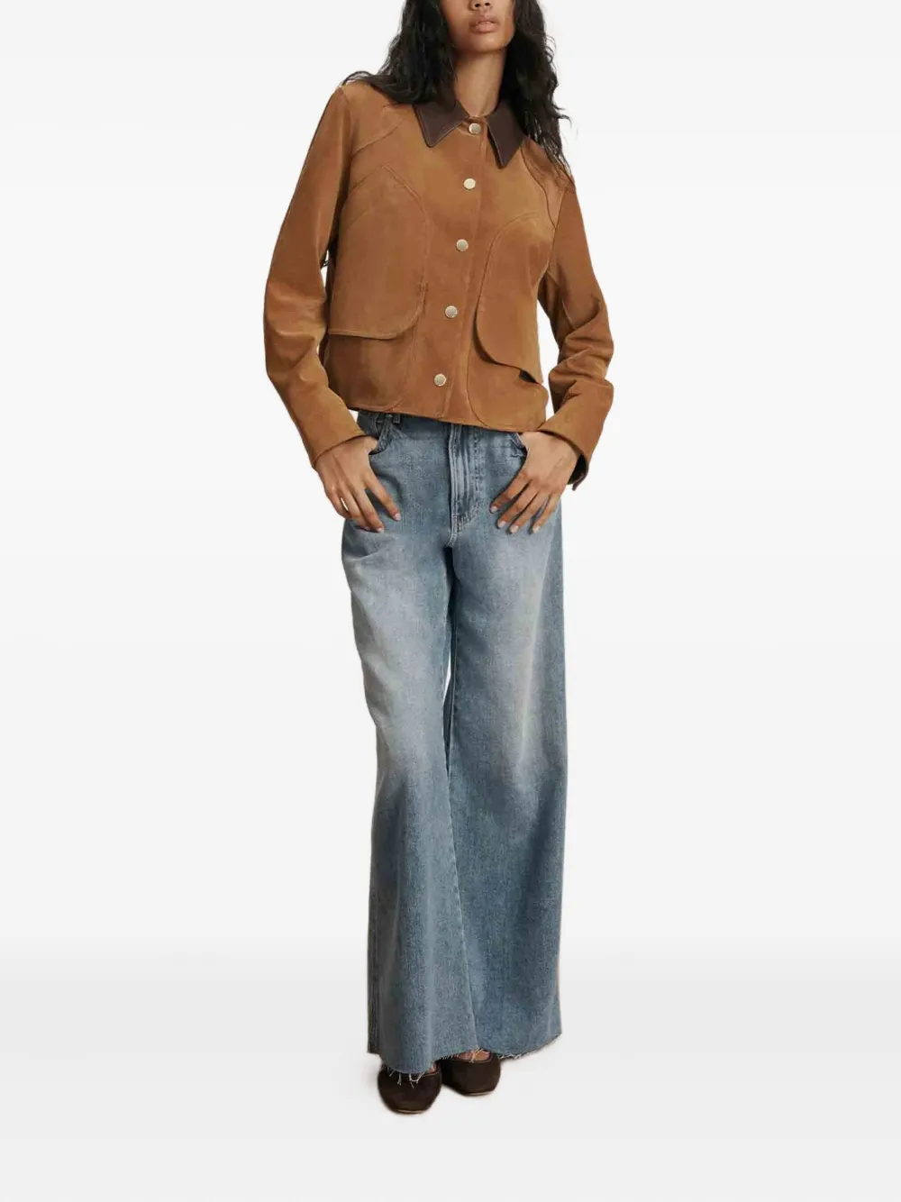 Veronica Beard Walters suède cropped jack Bruin
