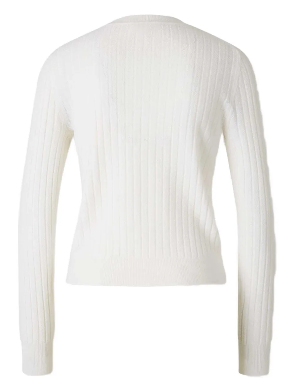 Veronica Beard Geribbelde sweater met ronde hals Wit