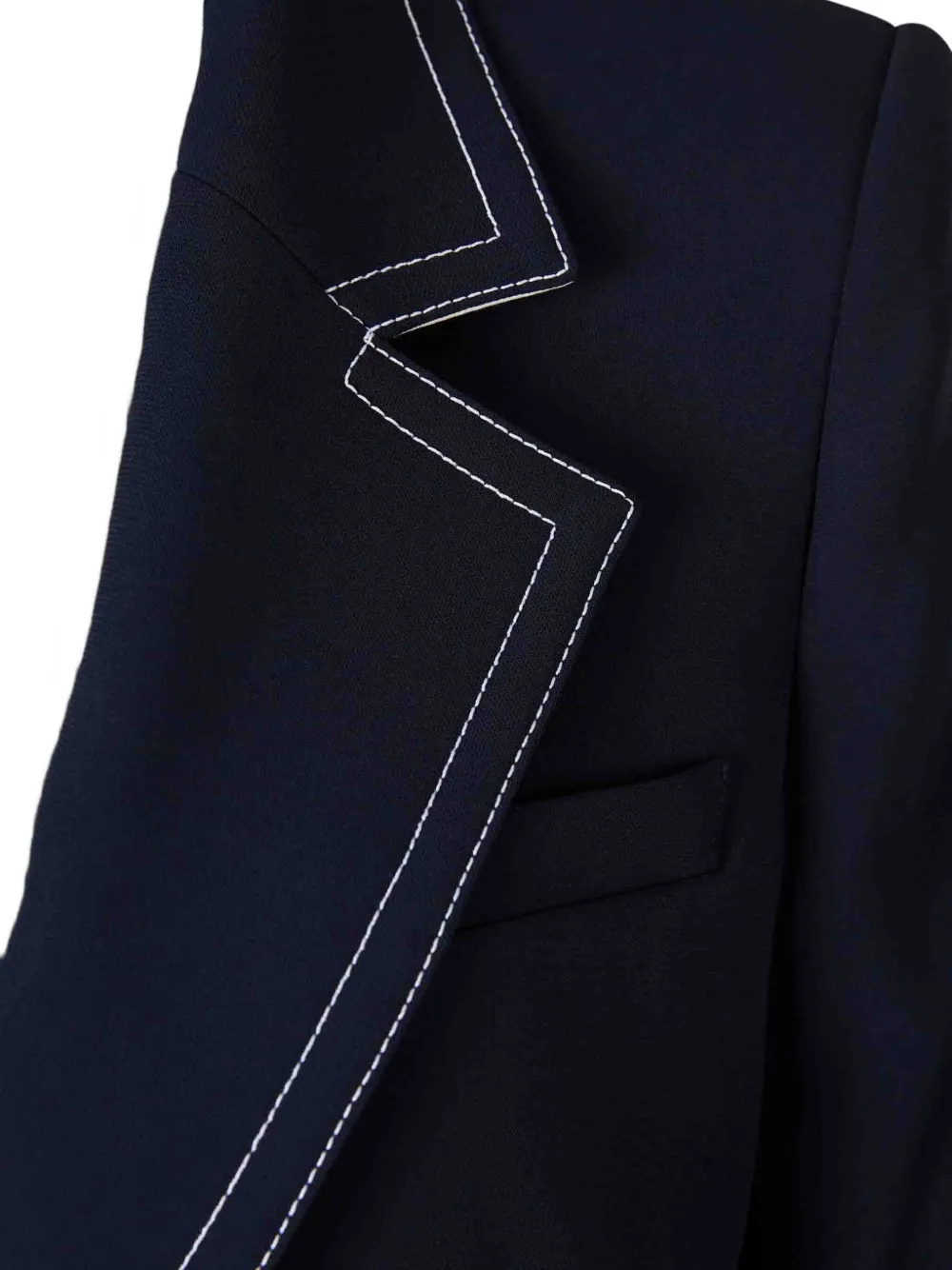 Veronica Beard Blazer met contrasterend stiksel en pofmouwen Blauw