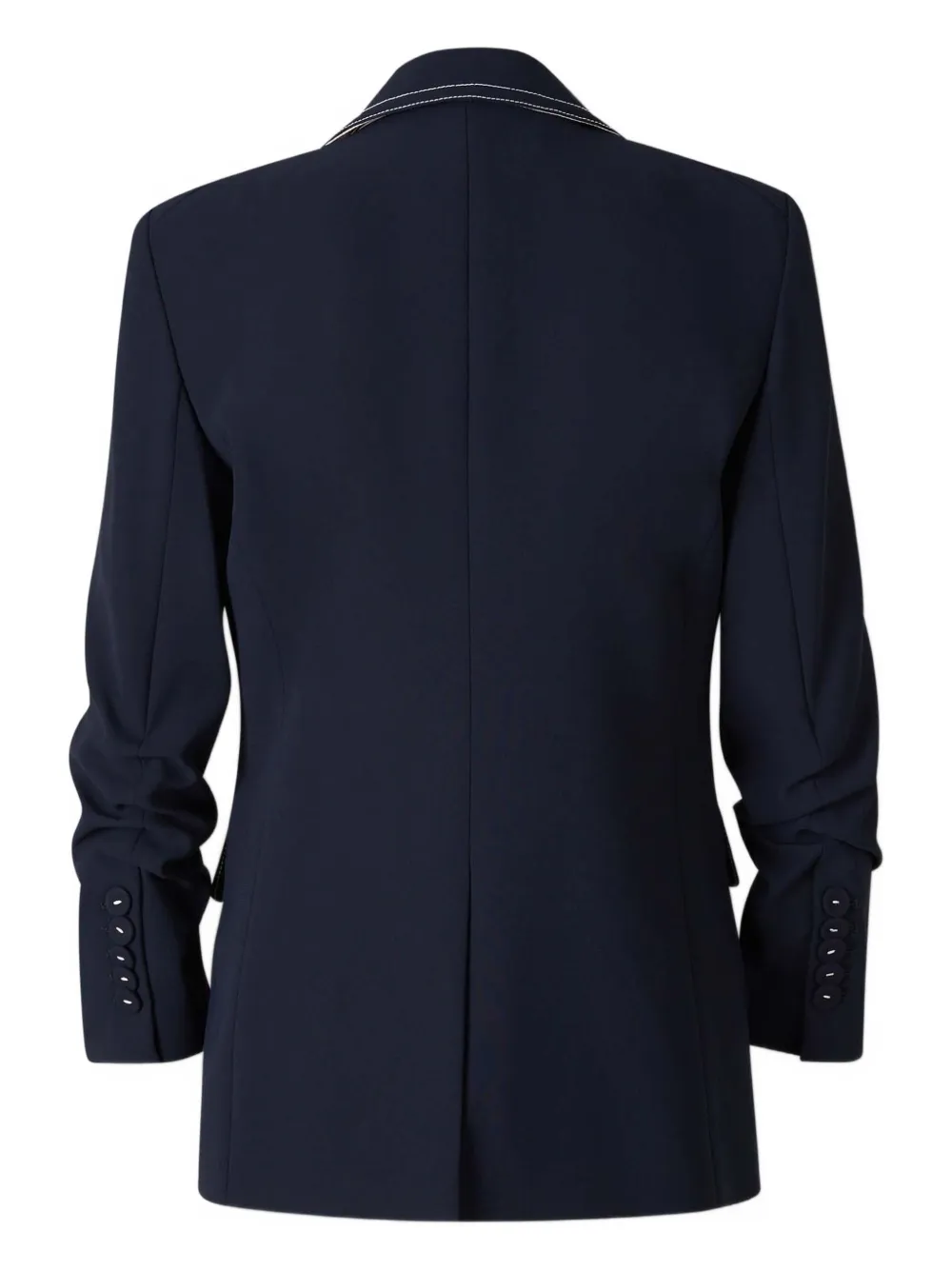 Veronica Beard Blazer met contrasterend stiksel en pofmouwen Blauw
