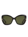 TOM FORD geometric-frame sunglasses - 01N BLACK