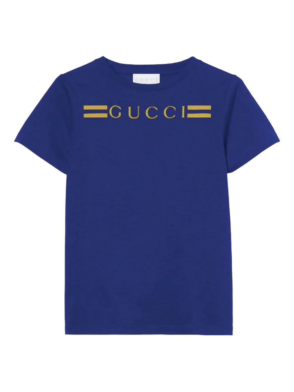 Gucci Kids T-shirt met logoprint Blauw