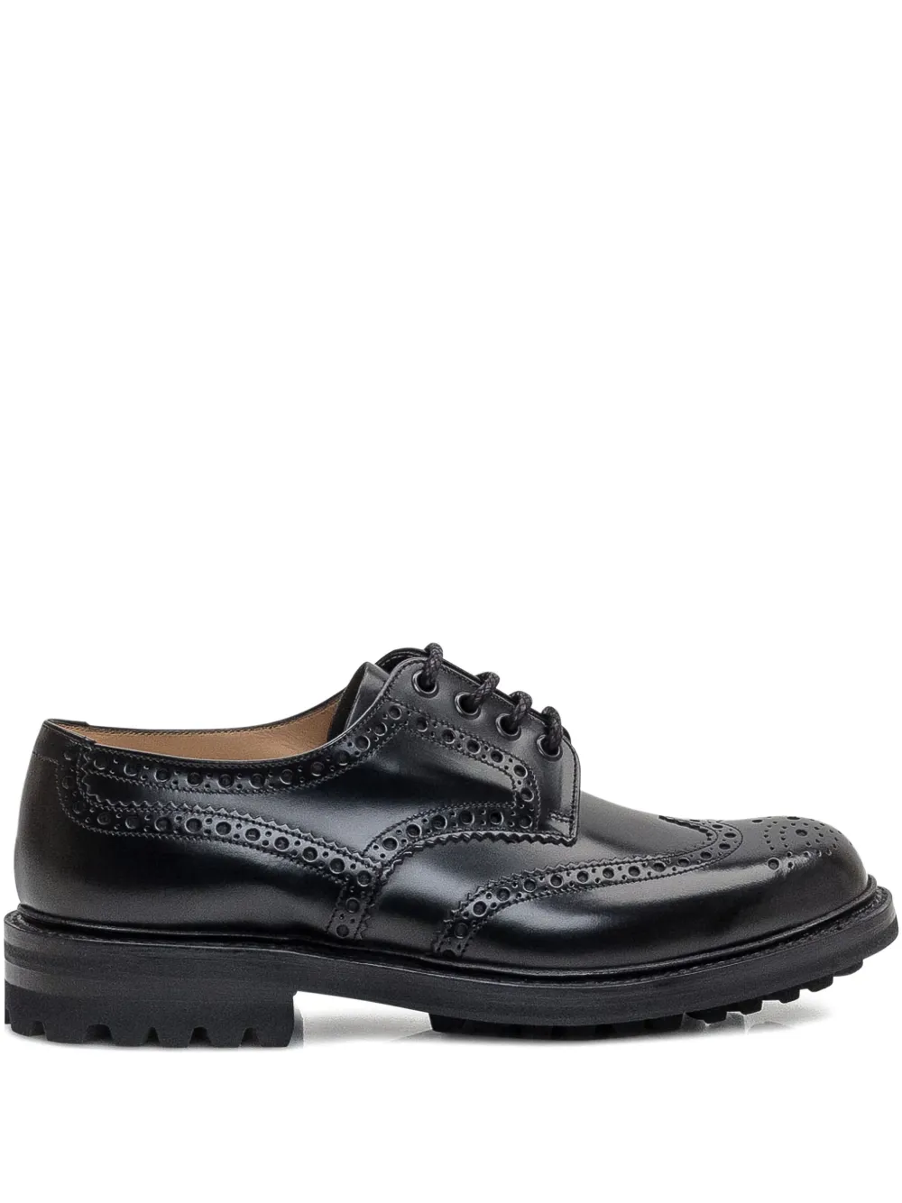 Church's leather wingtip lace-up shoes Black