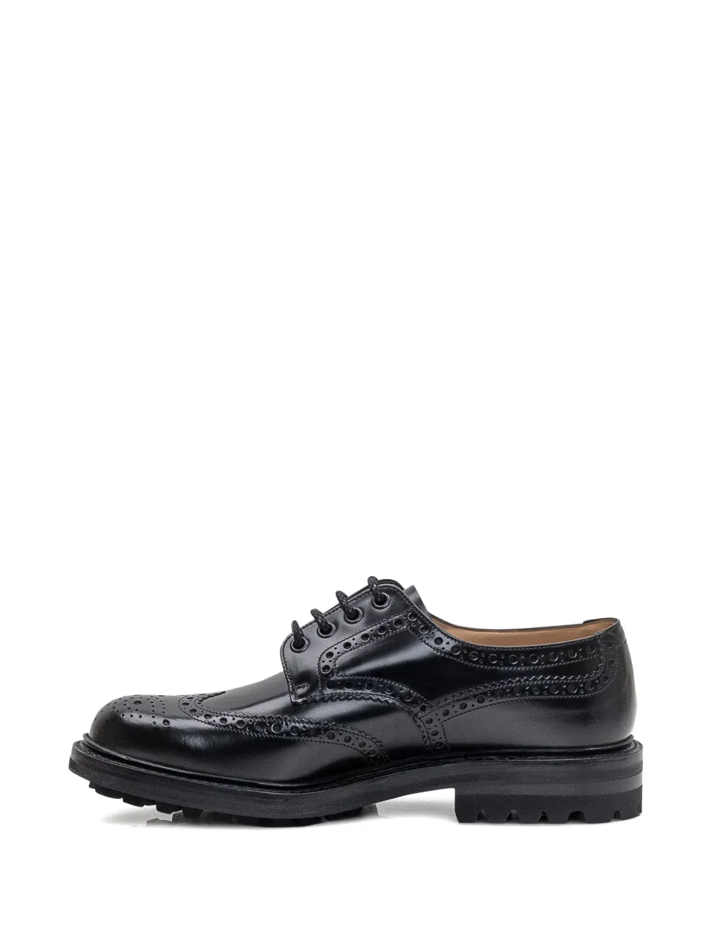 Church's leather wingtip lace-up shoes Black