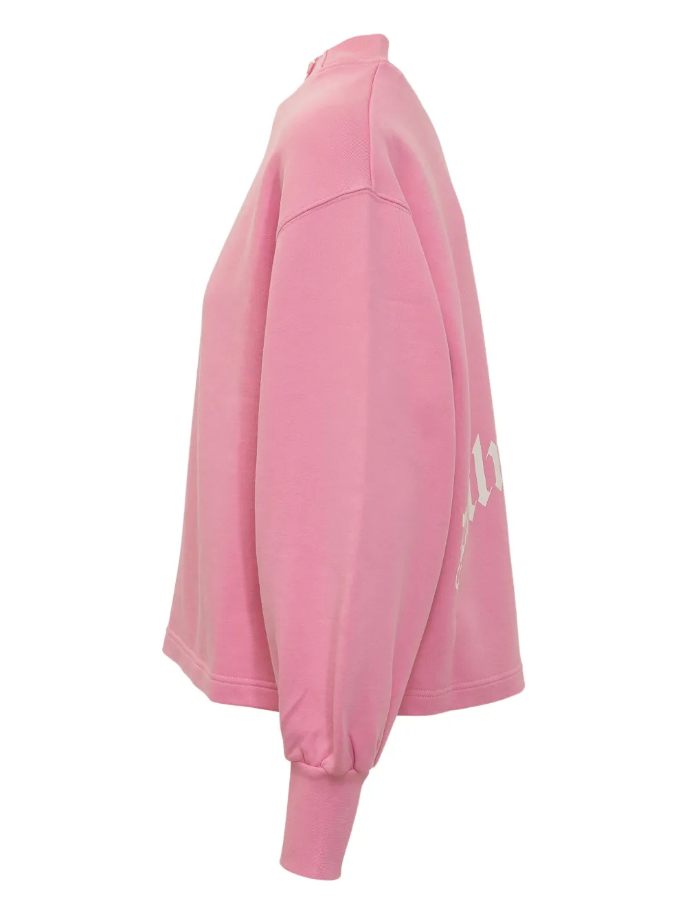 Palm Angels Pink Sweatshirt With Embroidered Logo In Pink