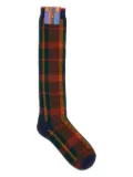 Gallo plaid stretch socks - Blue