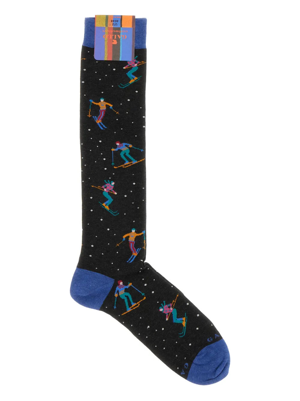 Gallo skier-pattern socks | Black | Image 1