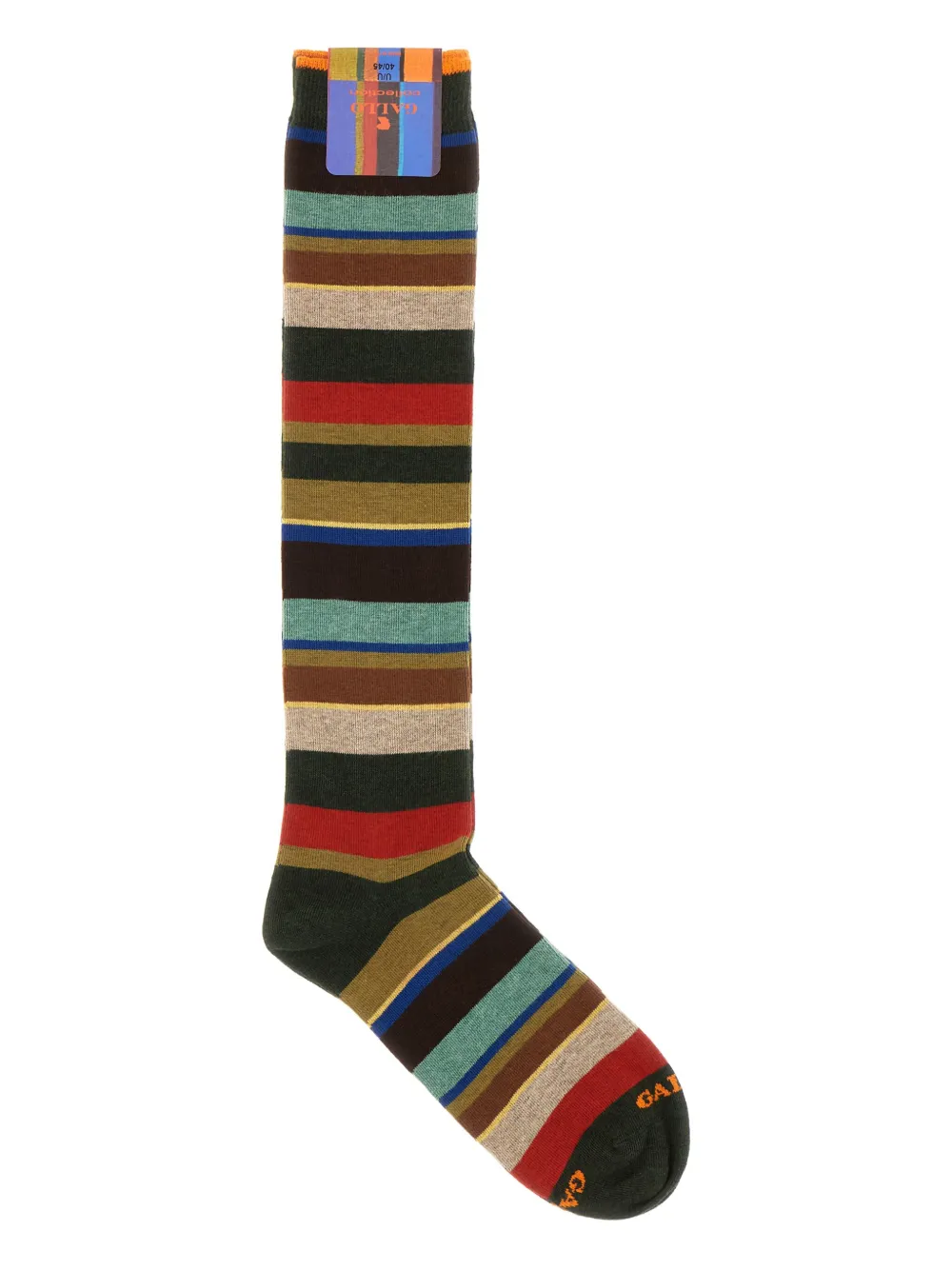 Gallo striped stretch cotton socks | Green | Image 1