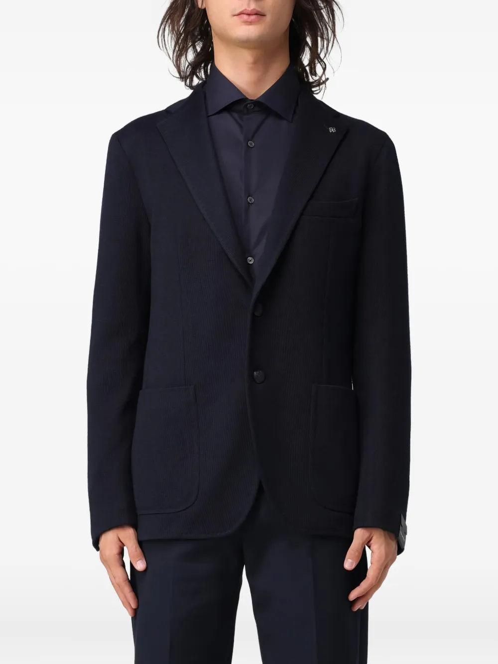 Tagliatore single-breasted blazer | Blue | Image 1
