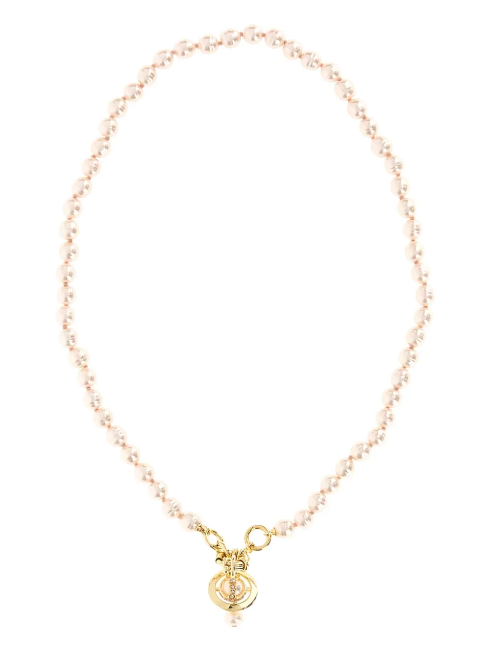 Vivienne Westwood Ivory Pearls Aleksa Necklace In Gold