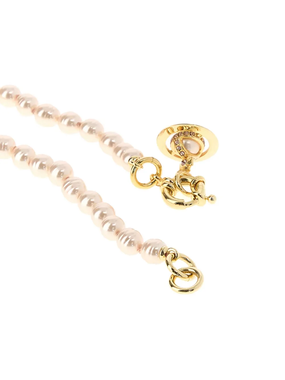 Vivienne Westwood Ivory Pearls Aleksa Necklace In Gold
