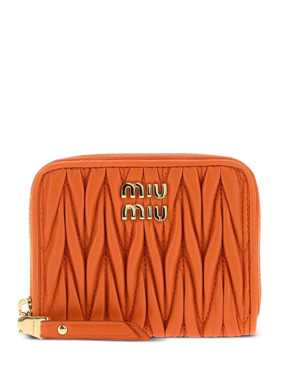 Miu Miu Matelassé Portemonnaie | Orange | Image 1