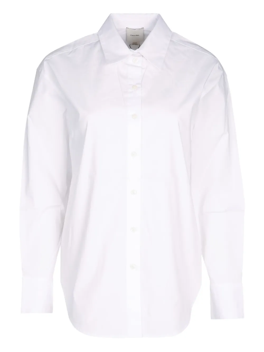 Calvin Klein poplin long-sleeve shirt Wit