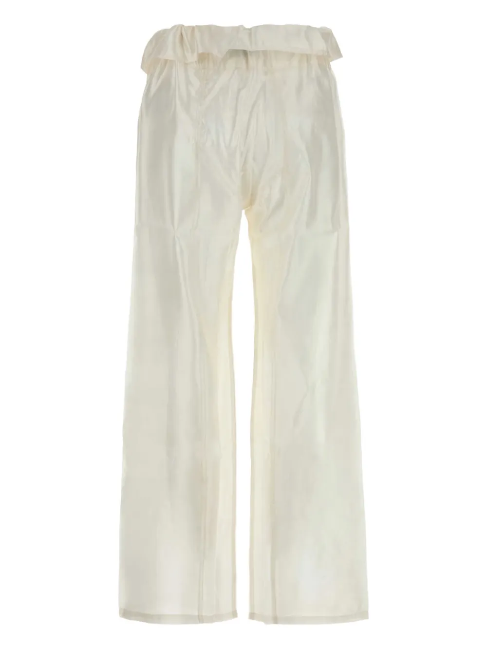 Gimaguas Oahu Silk Pant Elastic Waistband In White