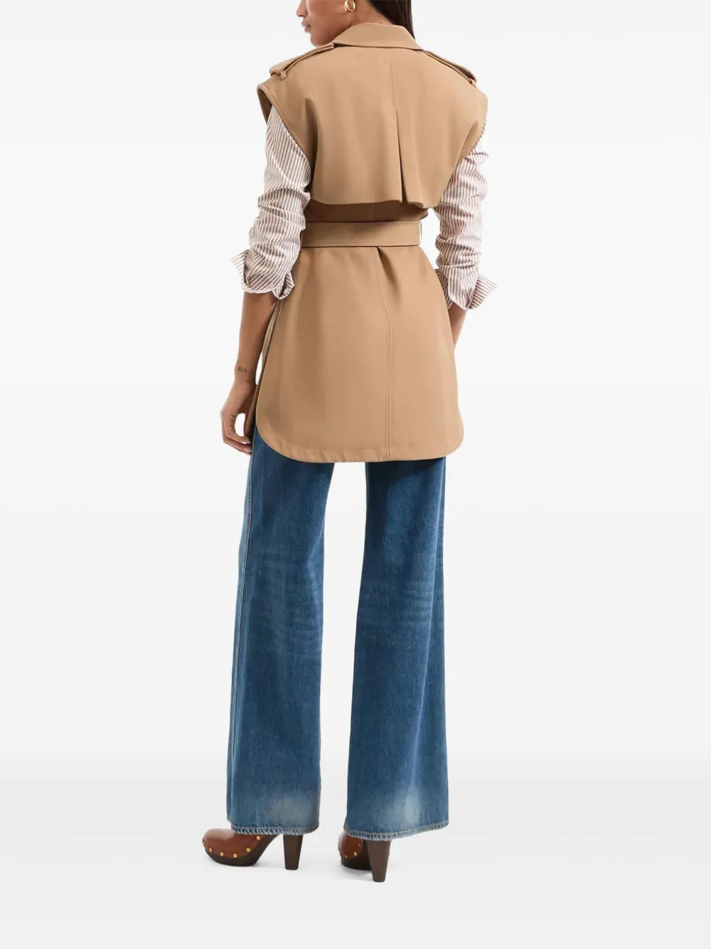 Veronica Beard Gilet met ceintuur Bruin
