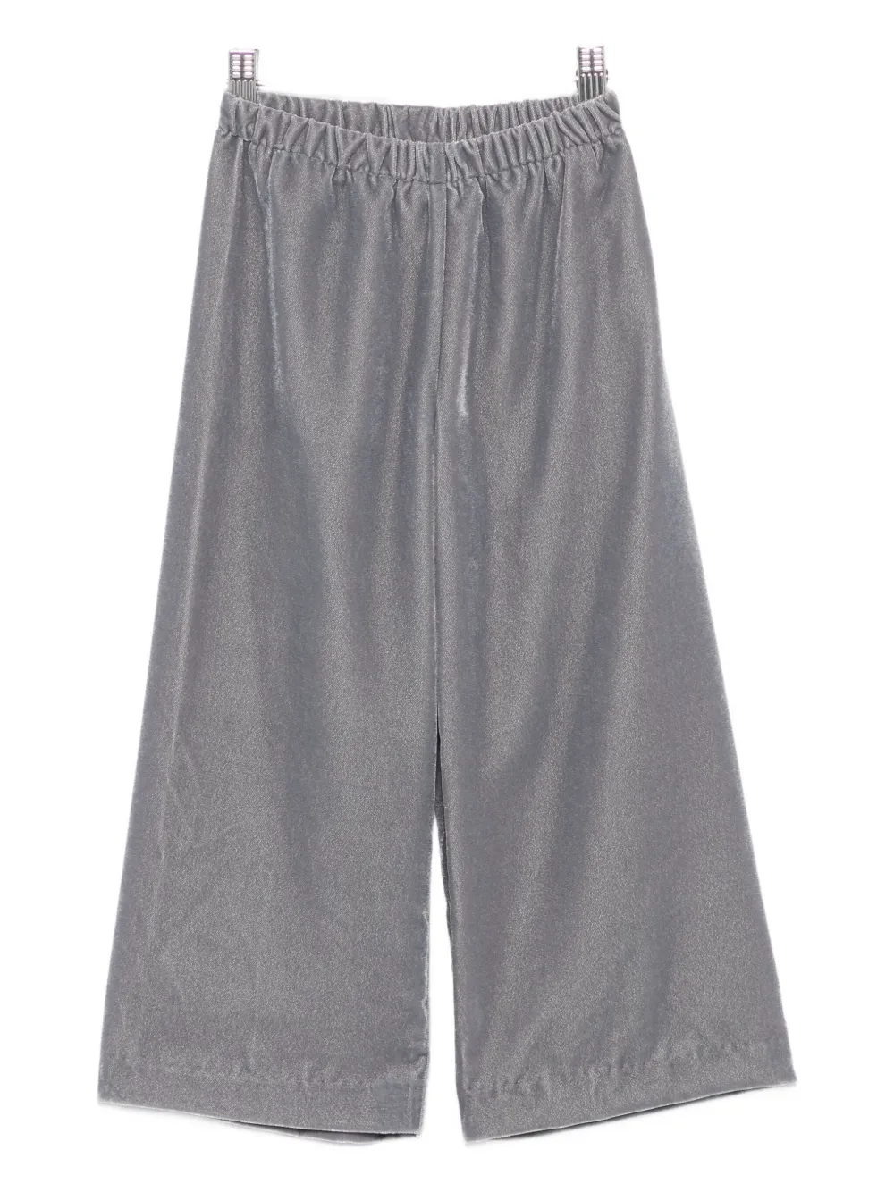 Il Gufo Elasticated-waistband Velvet Trousers In Gray