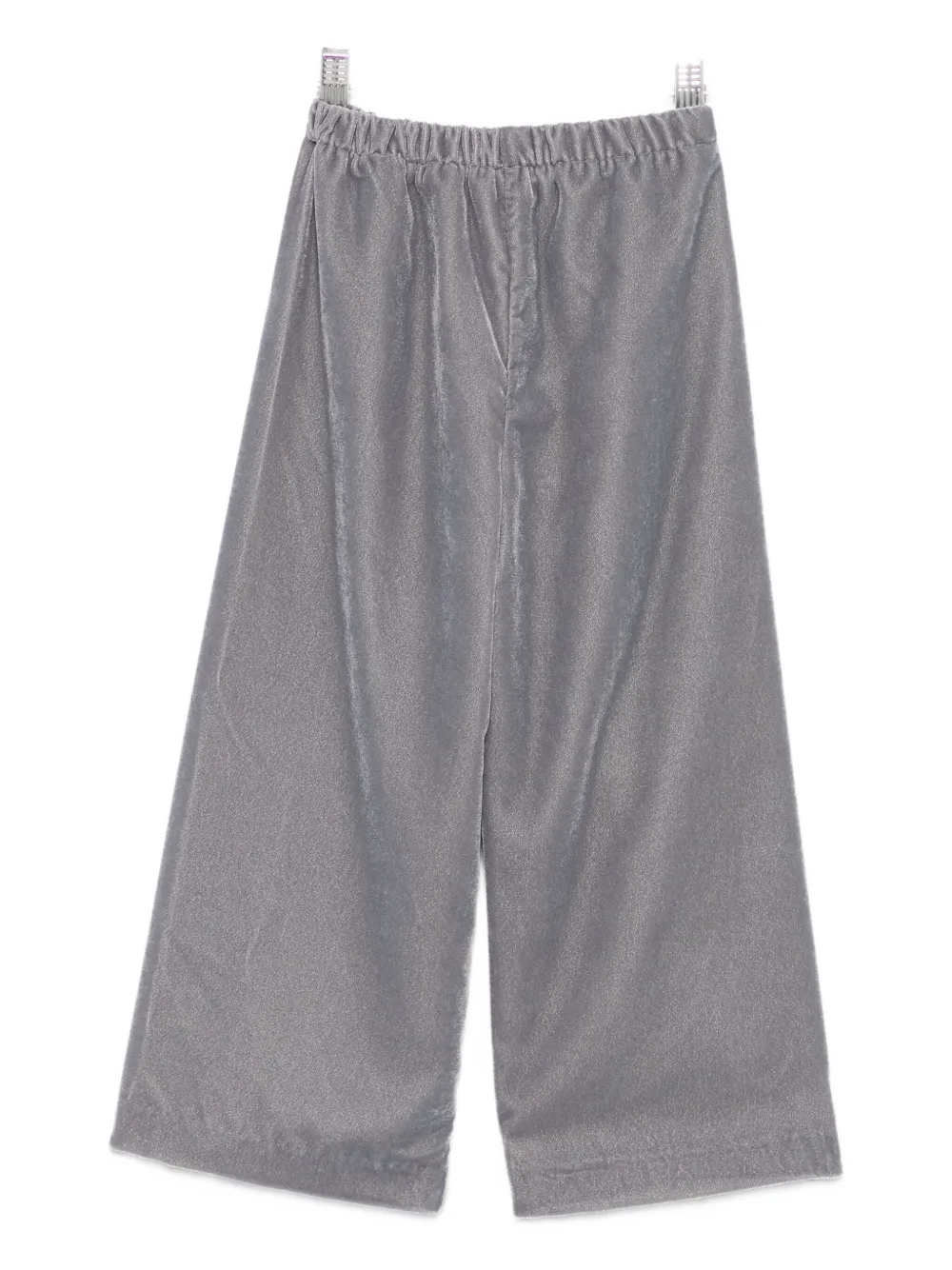 Il Gufo Elasticated-waistband Velvet Trousers In Gray