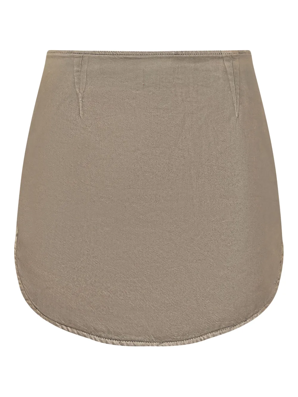 Diesel logo-plaque asymmetric skirt - Beige