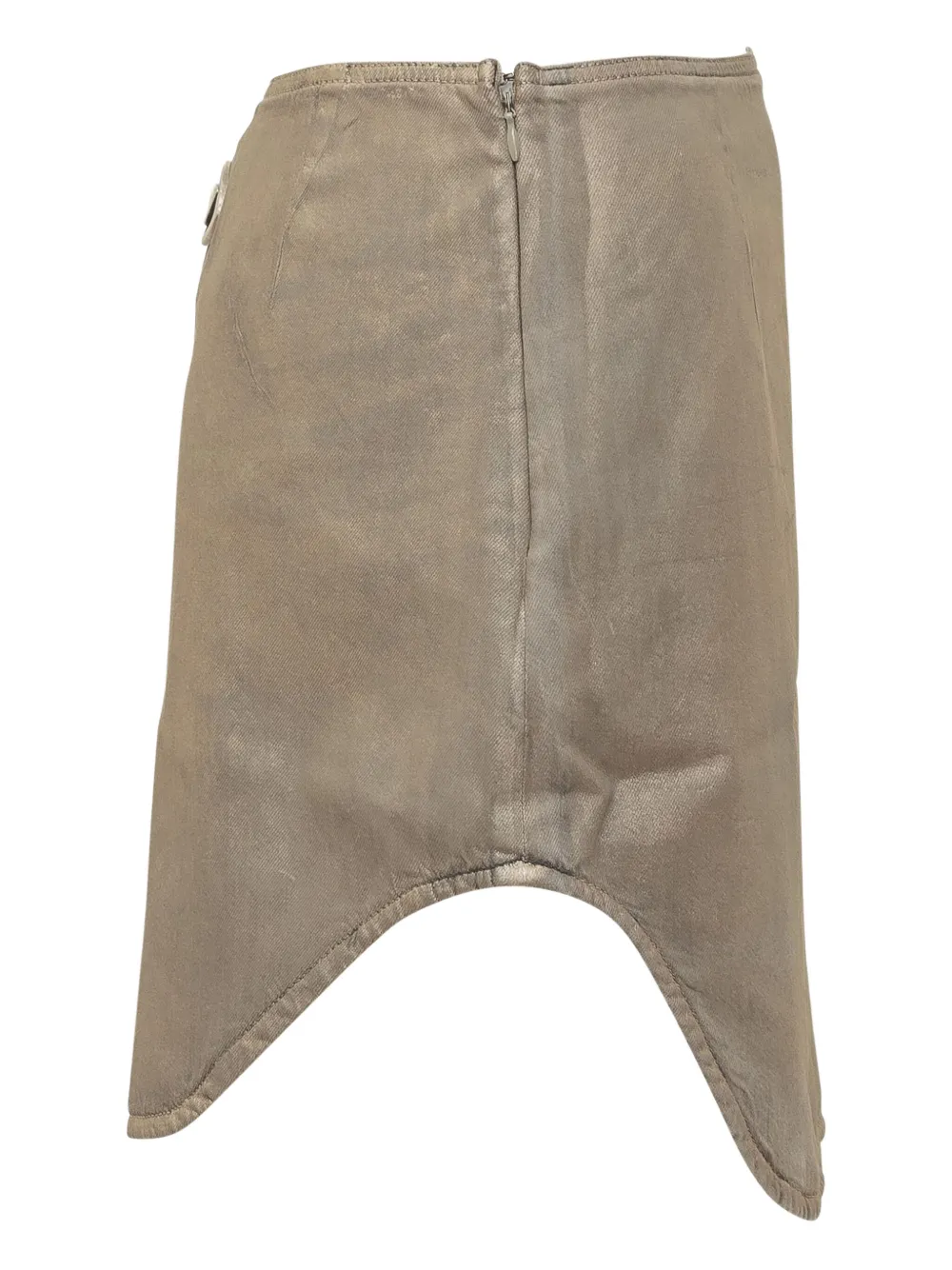 Diesel logo-plaque asymmetric skirt Beige
