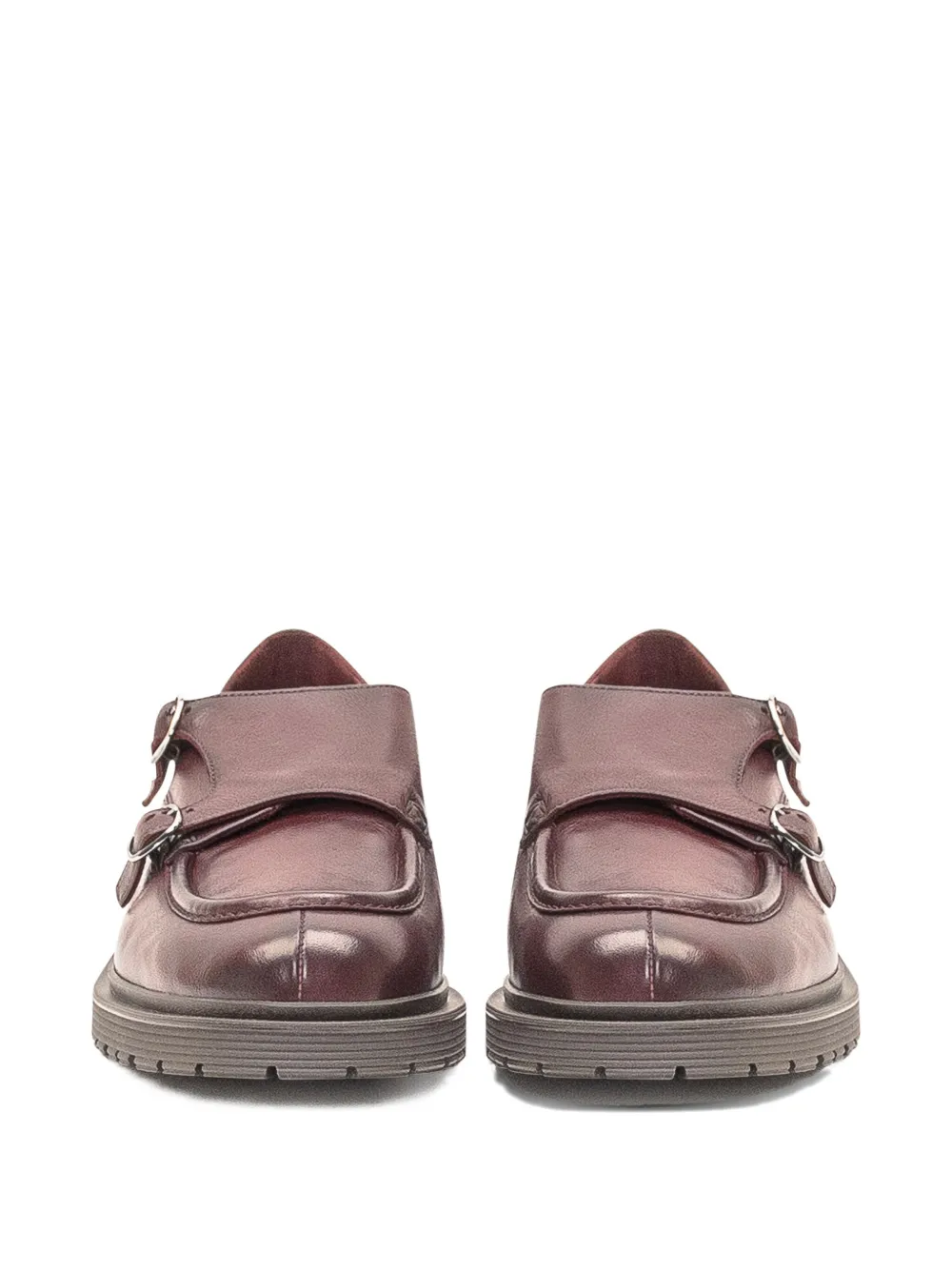 sturlini firenze double-buckle leather shoes Red