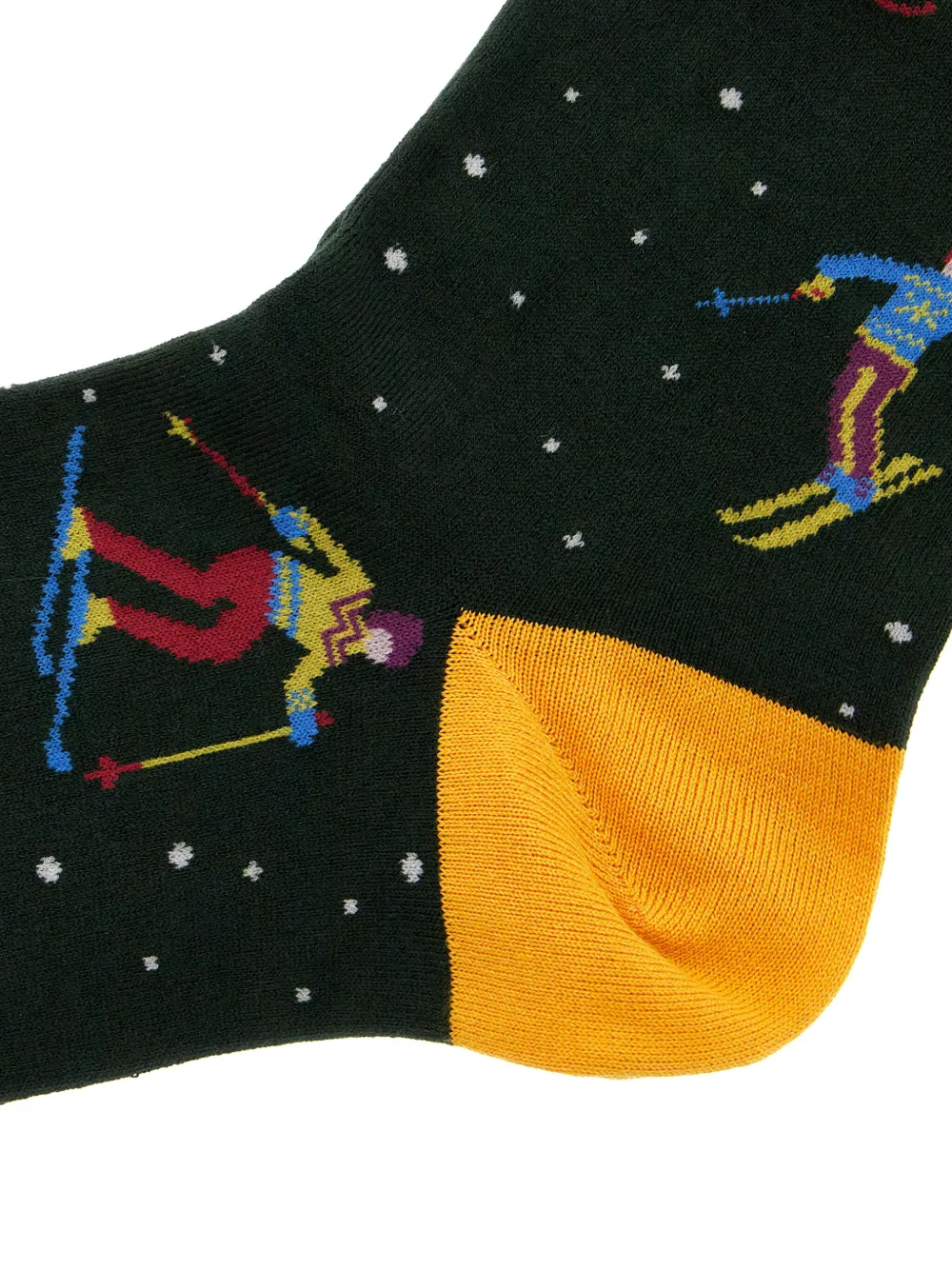 Gallo skier-pattern cotton socks | Image 2
