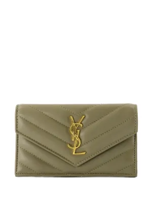 Saint Laurent Monogram Compact tri-fold Wallet | Black | FARFETCH