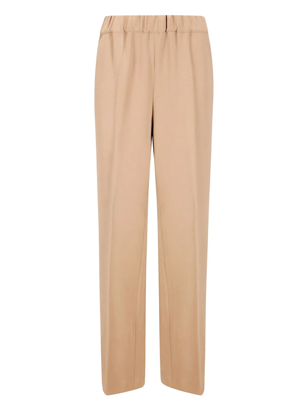 Alberto Biani Elastic-waist Straight Trousers In Neutral